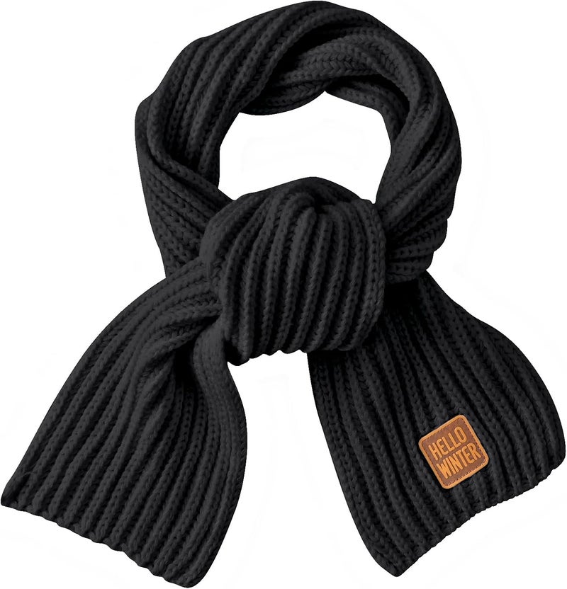 Hello Winter Kids Scarf Winter Neck Warmer Toddler Neck Scarf Girls Thick Scarves Boys Warm Neck Warp 2-12 Years - Image 1